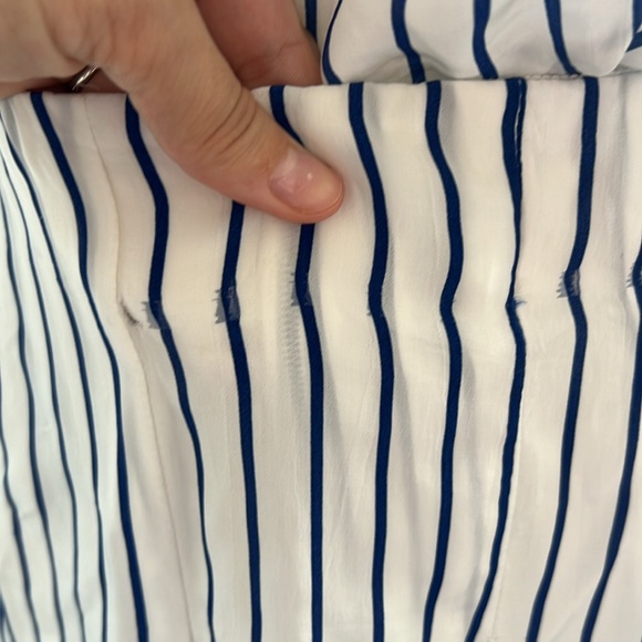 JCrew Stripe pleated skirt + Top , elevated Set Skirt size US 2 XS - Picture 11 of 13